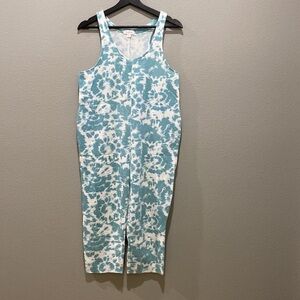 Colsie Blue Tie Dye Cropped Jumpsuit Size XS